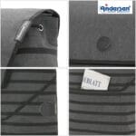 Jelke bag - anthracite, details Four detail photos of the anthracite Andersen Jelke bag