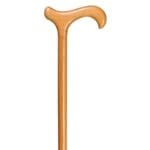 Gastrock Petite beech derby cane — slim derby handle in light natural beech on matching beech shaft