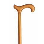 Gastrock beech derby cane — handmade derby handle in light natural beech on matching beech shaft