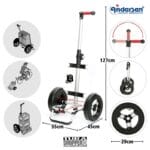 Andersen Shopping Trolley Tura Fado 29 cm Pneumatic Ball Bearing Wheels — close-up view
