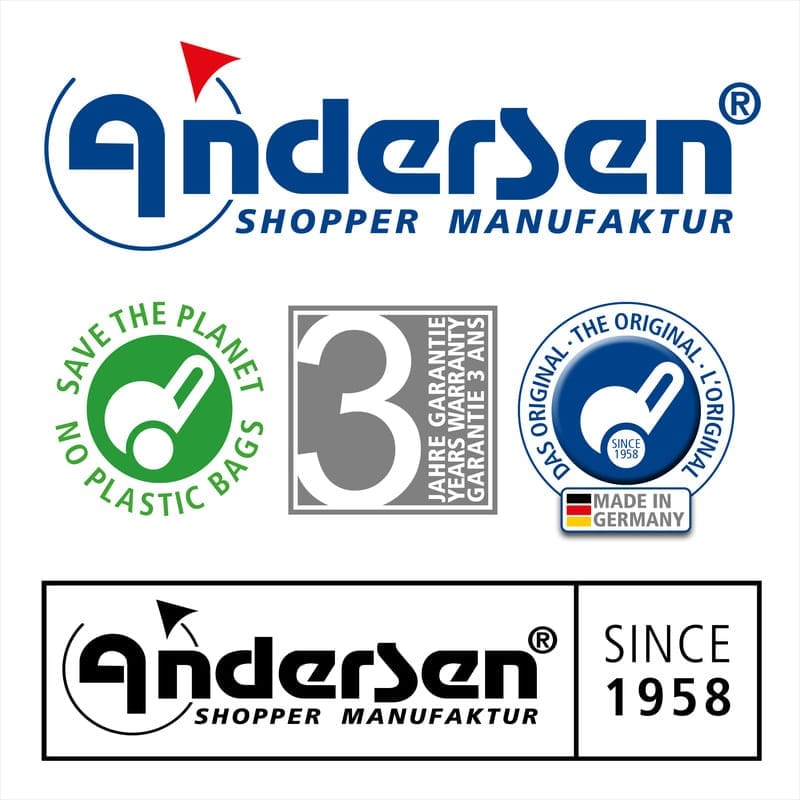 Andersen Shopping Trolley Tura Fado 29 cm Pneumatic Ball Bearing Wheels — side view