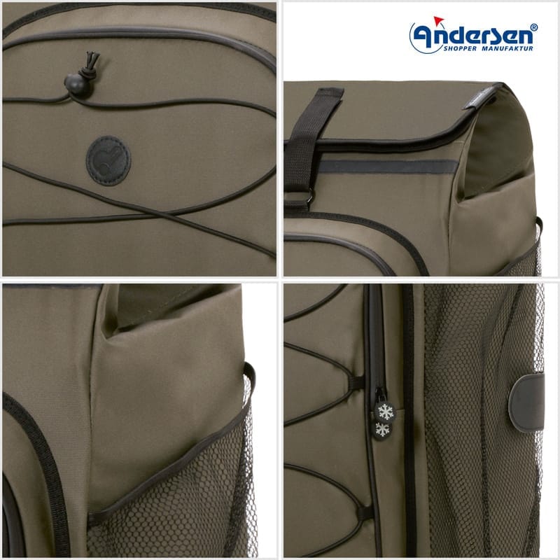 Andersen Shopping Trolley Royal Plus Fado 3.0 – 25 cm ball bearing wheels — close-up view