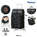 Andersen Shopping Trolley Royal Plus Fado 3.0 – 25 cm ball bearing wheels — detail view