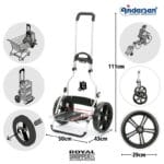 Andersen Shopping Trolley Royal Jelke 29 cm Ball Bearing Wheels — side view Andersen Shopping Trolley Royal Jelke 29 cm Ball Bearing Wheels — side view