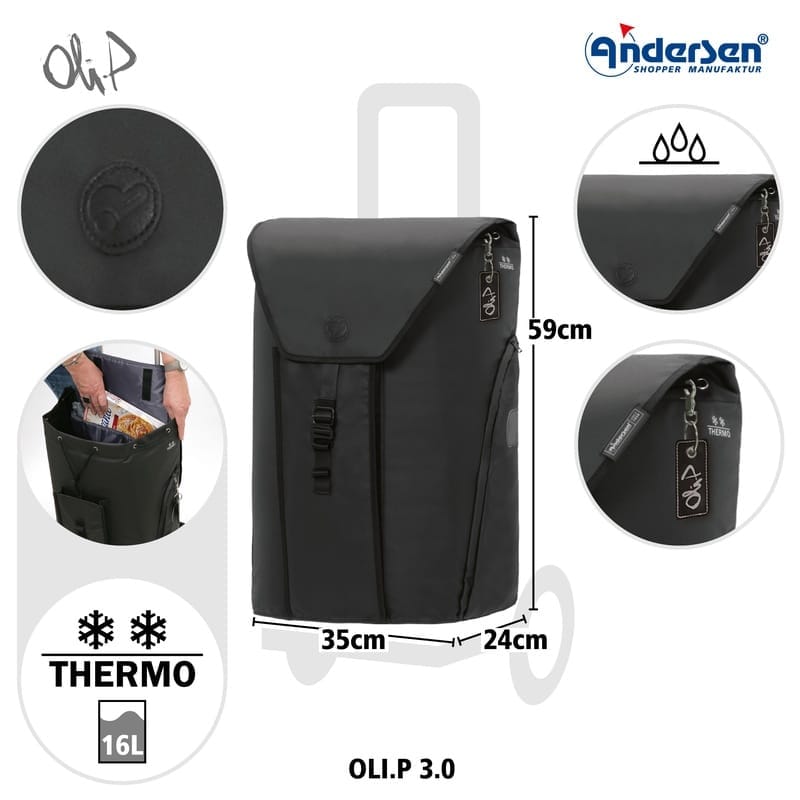 Andersen Shopping Trolley Royal Oli.P 3.0 — detail view