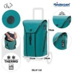 Andersen Shopping Trolley Royal Oli.P 3.0 — side view Andersen Shopping Trolley Royal Oli.P 3.0 — side view