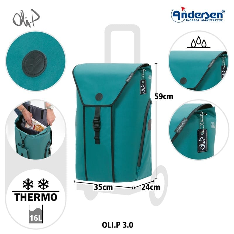Andersen Shopping Trolley Royal Oli.P 3.0 — side view