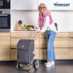 Person with the anthracite Andersen Royal IPEK Maxi shopping trolley