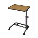 Herdegen Diffusion side table with a beech veneer top on a black frame with castors