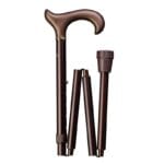 Gastrock foldable Softgrip cane brown — handmade foldable cane with soft brown grip