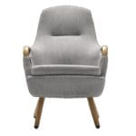 Trust Care Lets Sit Up - grey chair, front view Trust Care Lets Sit Up sit-to-stand chair in grey, front view