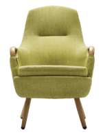 Trust Care Lets Sit Up - green chair, front view Trust Care Lets Sit Up sit-to-stand chair in green, front view