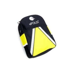 eFOLDi ryggstödsväska Hi-Vis with reflector for synlighet – bag to mobility scooter and tillbehör to foldable scooter