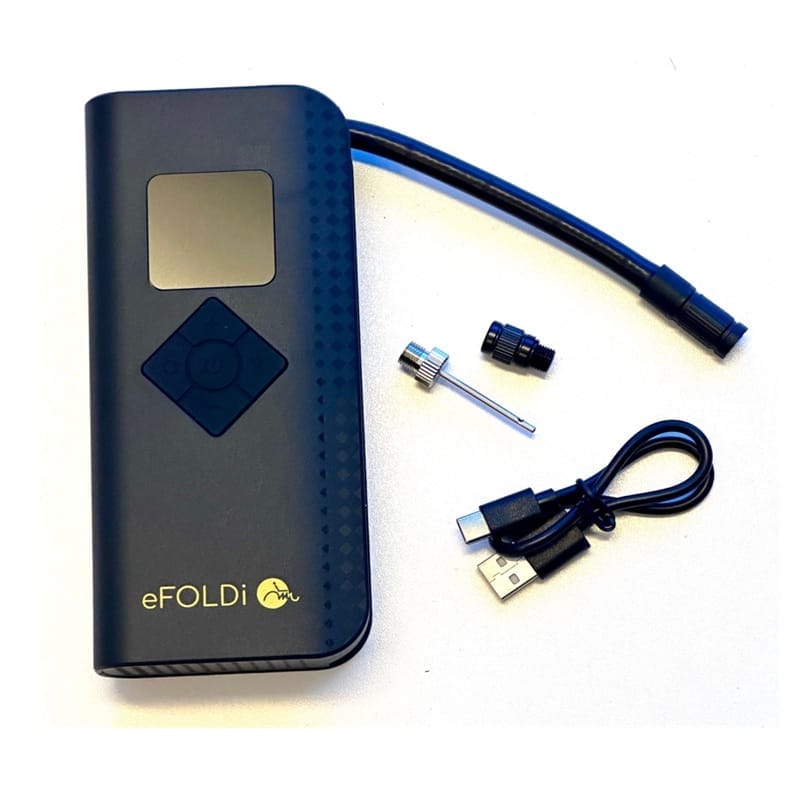eFOLDi Portable Air Pump eFOLDi portable air pump — battery tyre pump