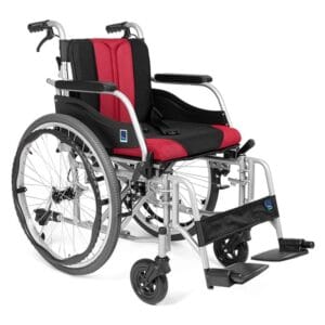 Timago Premium Tim Wheelchair in red — full view