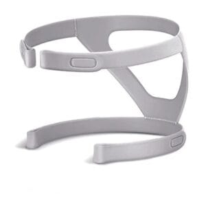 Grey Yuwell YN-02 CPAP headgear with four straps and an open crown panel