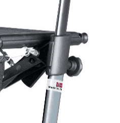 Close-up of a Topro Troja frame where the handle height is set with a knob