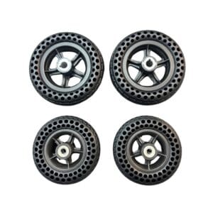 eFOLDi Compass all-terrain wheels – set of four solid tyres with chunky tread