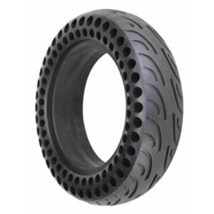 Solid honeycomb tyre with patterned tread for better grip