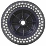 Wheel hub Complete wheel seen from the hub side with spoked centre