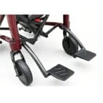 Footplates Flip-up footplates and front castor wheels