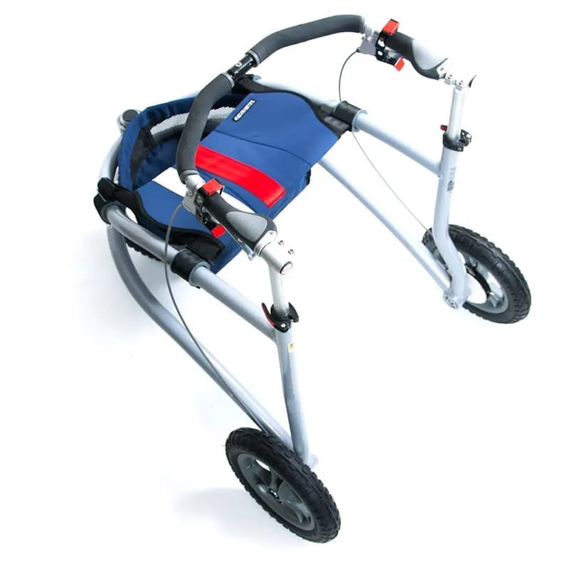 Trionic Veloped seen from above with the seat slid forward inside the frame