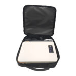 iRun Power M-300 storage case The battery packed in its black carry case with the cables in the lid pocket