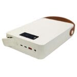 iRun Power M-300 port side iRun Power M-300 CPAP backup battery seen from the port side with the display lit
