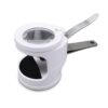 RBP nail clipper with magnifier – white base with a lens with LED lighting above the clipper and a compartment that collects the clippings