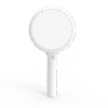 RBP round LED magnifying glass – white handheld magnifier with a large reading lens and built-in rechargeable battery