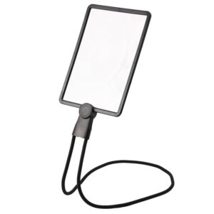 The sheet at an angle with the holder shaped as a neck loop
