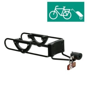 Andersen bike mount for luggage rack G-1 Pull Easy in black metal with lock, keys and red reflector