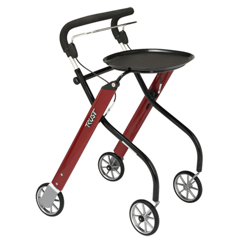 Modern indoor rollator with practical tray - a handy mobility aid