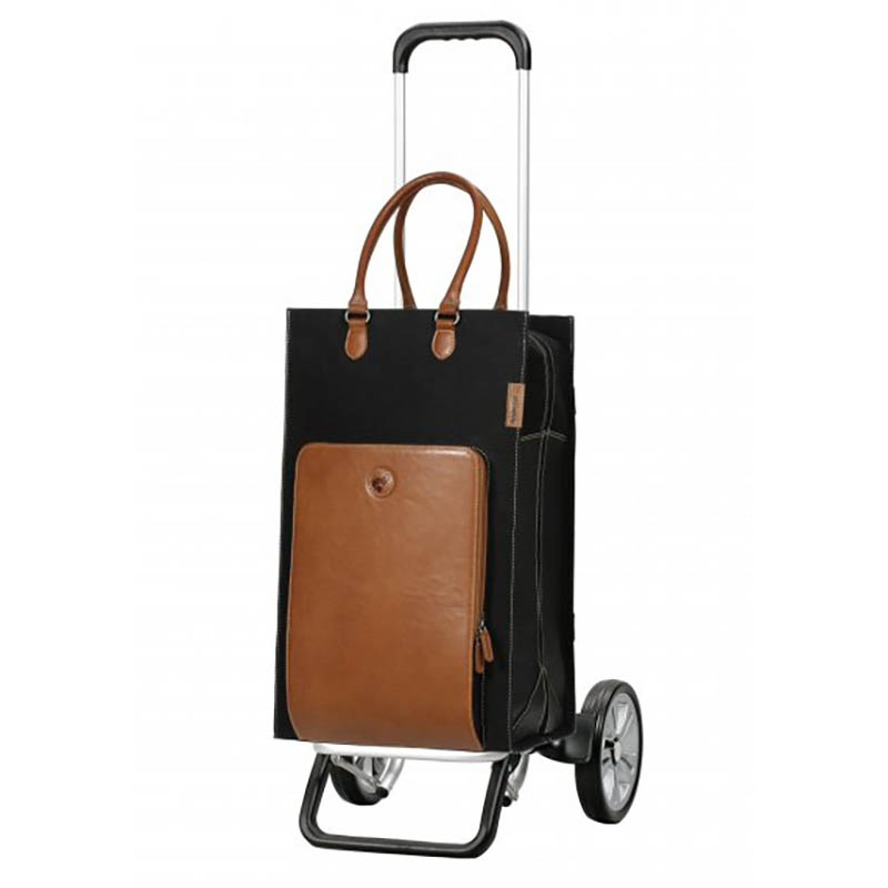 Andersen Alu Star Charu shopping trolley Andersen Alu Star Charu shopping trolley with 20 cm wheels in silver and brown