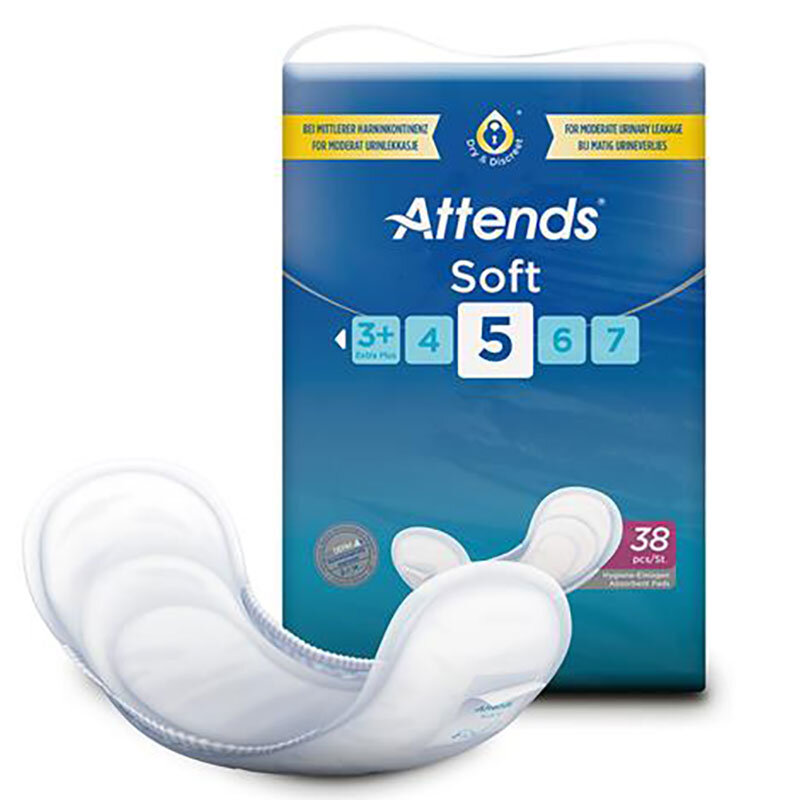 Attends Soft 5 incontinence protection with optimal fit and high absorption capacity