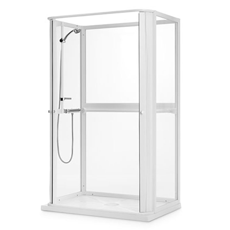 DesignLine function cabin - adaptable shower cabin with integrated handles DesignLine function cabin with smart curtain solution and built-in support rails
