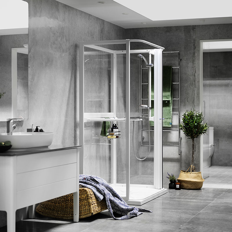 DesignLine shower cabin - modern and function-adapted shower cabin DesignLine shower cabin with built-in functions and smart design for easy installation