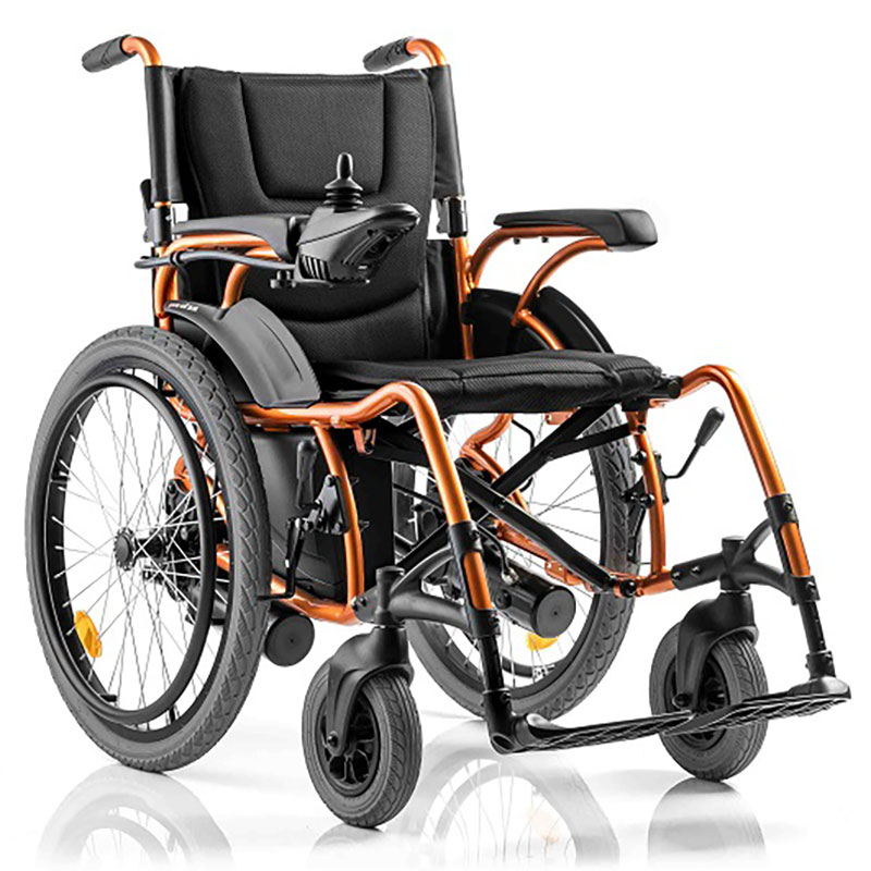 Electric standard wheelchair with powerful motor and comfortable seating comfort