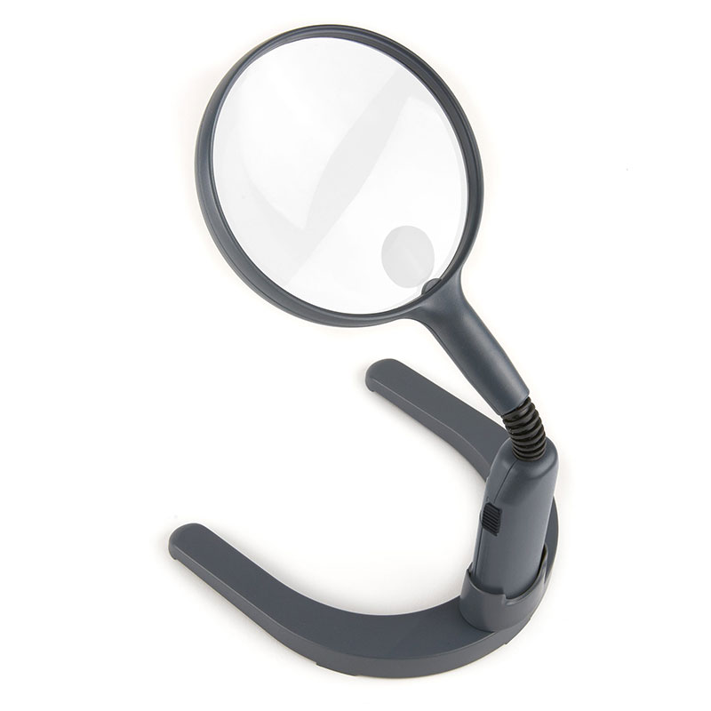 Magnifying glass with LED lighting