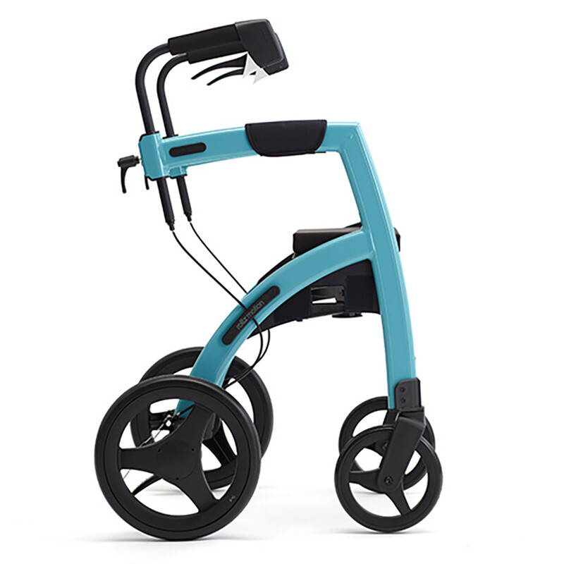 Combo rollator that easily switches between rollator and wheelchair