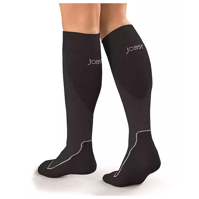 Jobst black sports sock with compression - for better blood circulation and support during activity