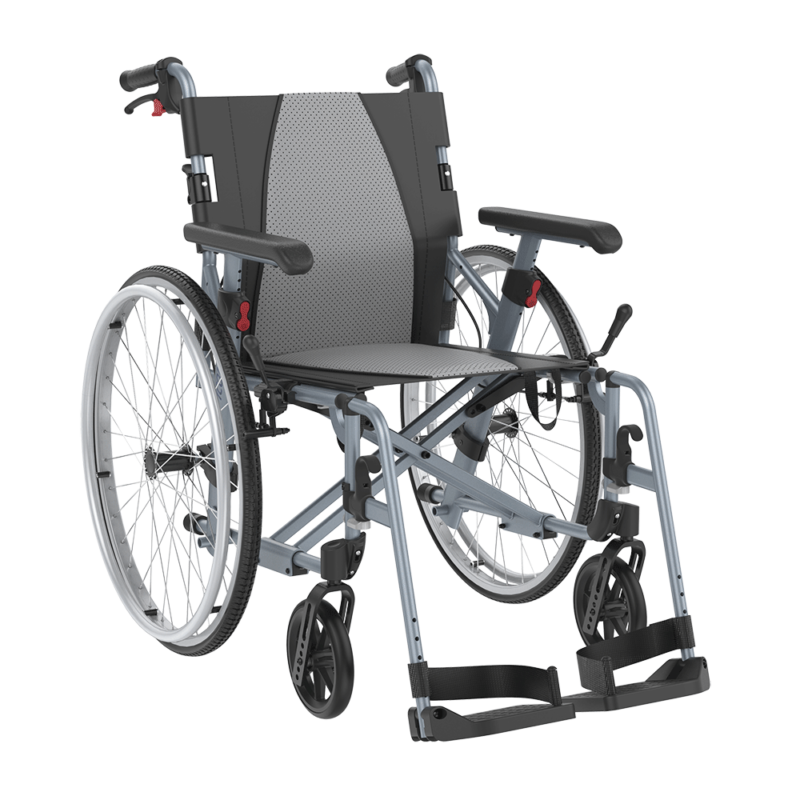 Modern active wheelchair with large drive wheels for independent driving